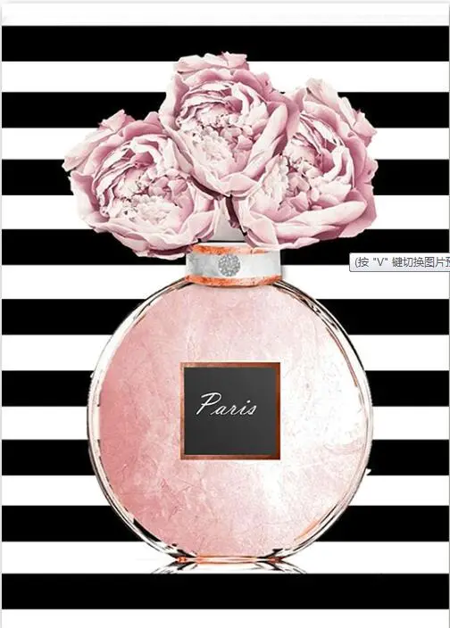 Diamond Painting Girl Perfume Flower Lipstick High Heels Wall Art Rhinestone Embroidery