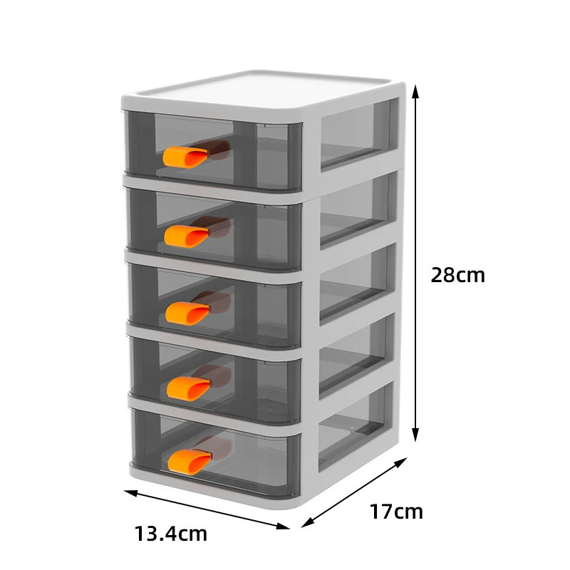 Transparent Desktop Storage Box Small Drawer Type Desk Storage Cabinet Plastic