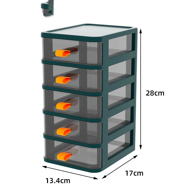 Transparent Desktop Storage Box Small Drawer Type Desk Storage Cabinet Plastic