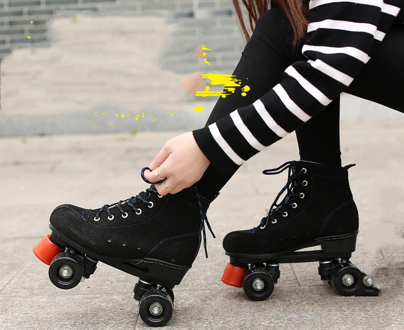 Roller Skates Children's Double Wheel Brush Street Shoe Cover