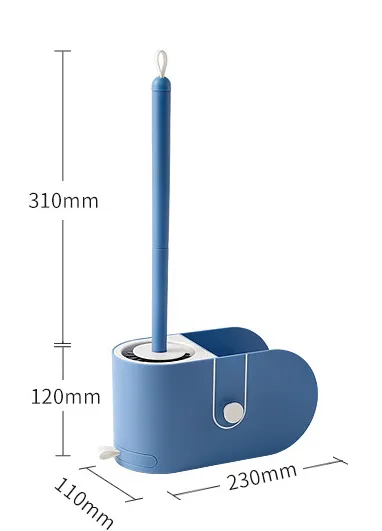 Punch-free Wall-mounted Toilet Brush Without Dead Corners For Household Use