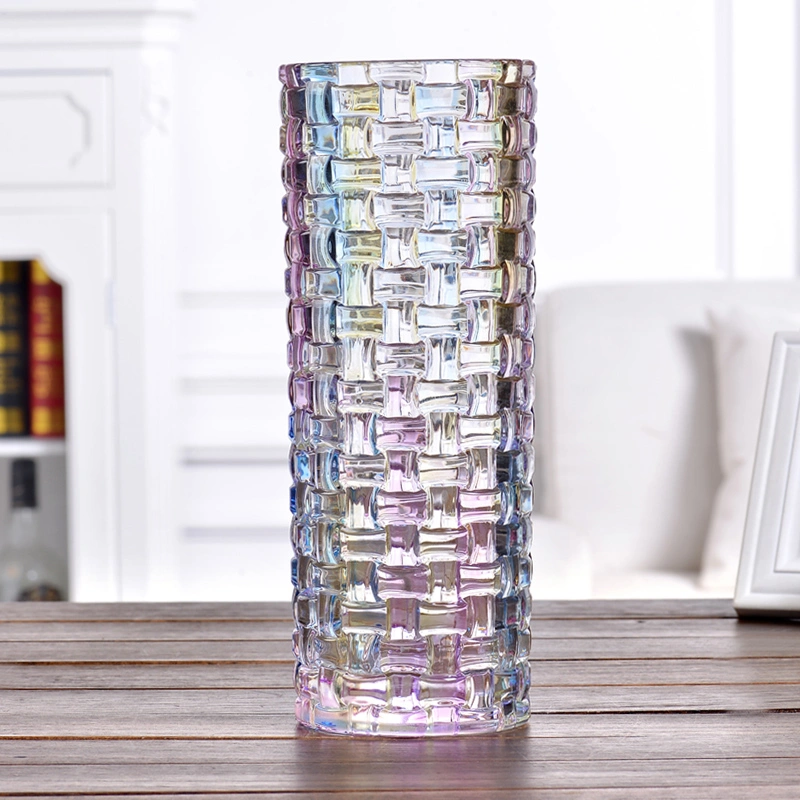 Glass Seven-color Large Thickened Vase