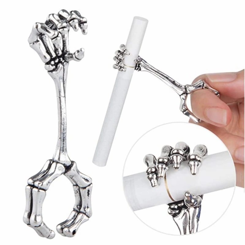 Hand Bone Ring Skull Pattern Cigarette Holder