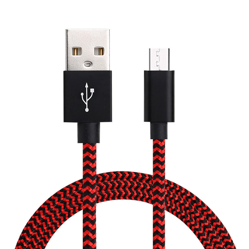 USB Fast Charge Nylon Braid 2.4A For Apple And Android