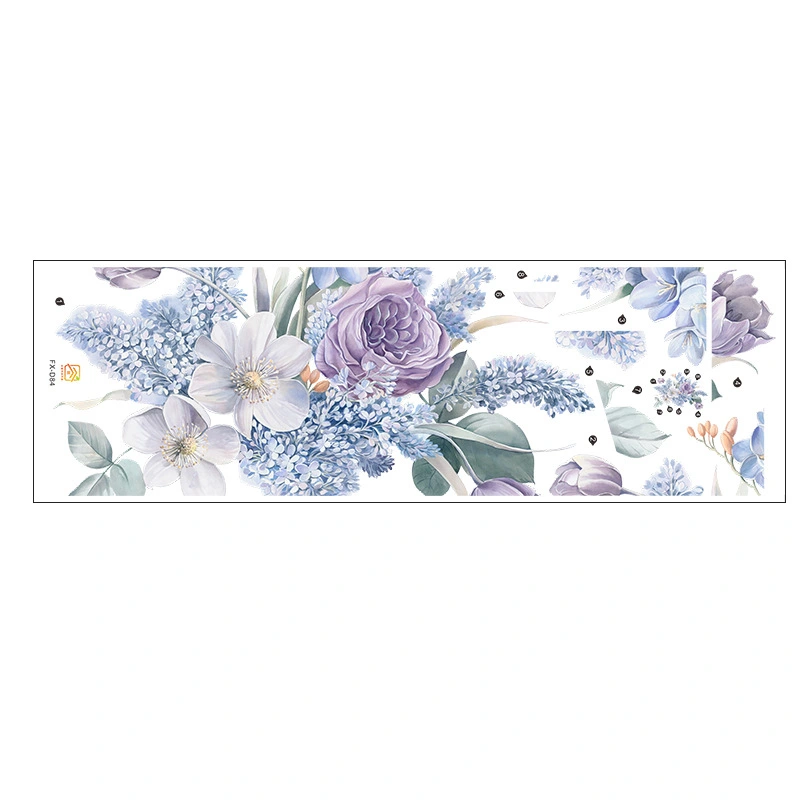 Watercolor Flowers Wall Sticker Background Self-adhesive Wall Sticker