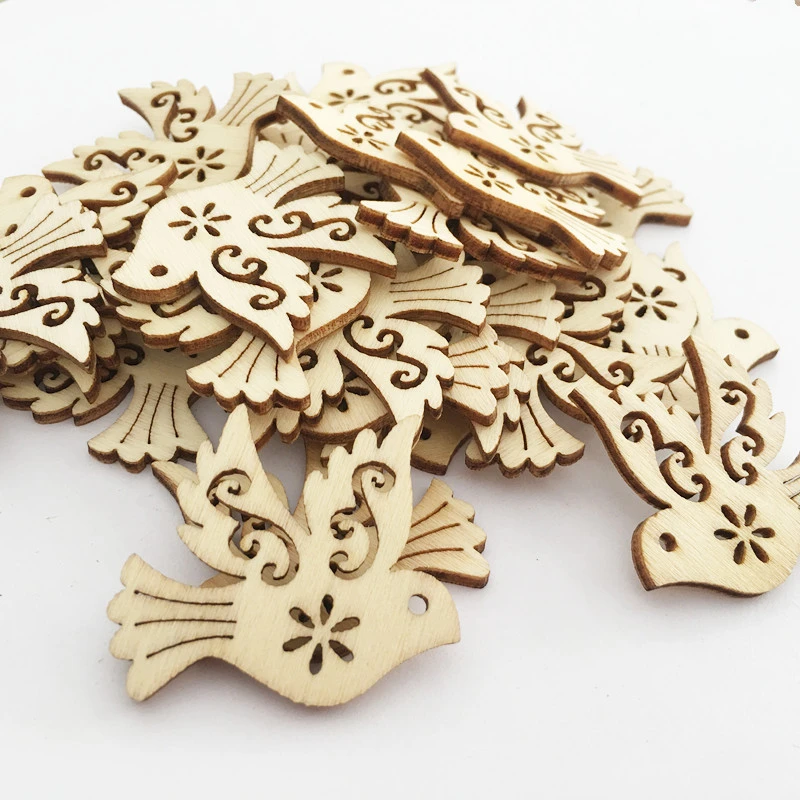 Cross-border Sourcing Laser Wooden Pendant And Peace Dove