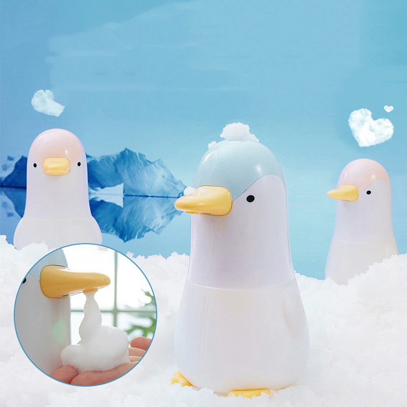 Hand Washer Lovely Penguin Shaped Foam Soap Dispenser Skin Friendly Bubbles Intelligent Sensor USB Power For Home Hygiene