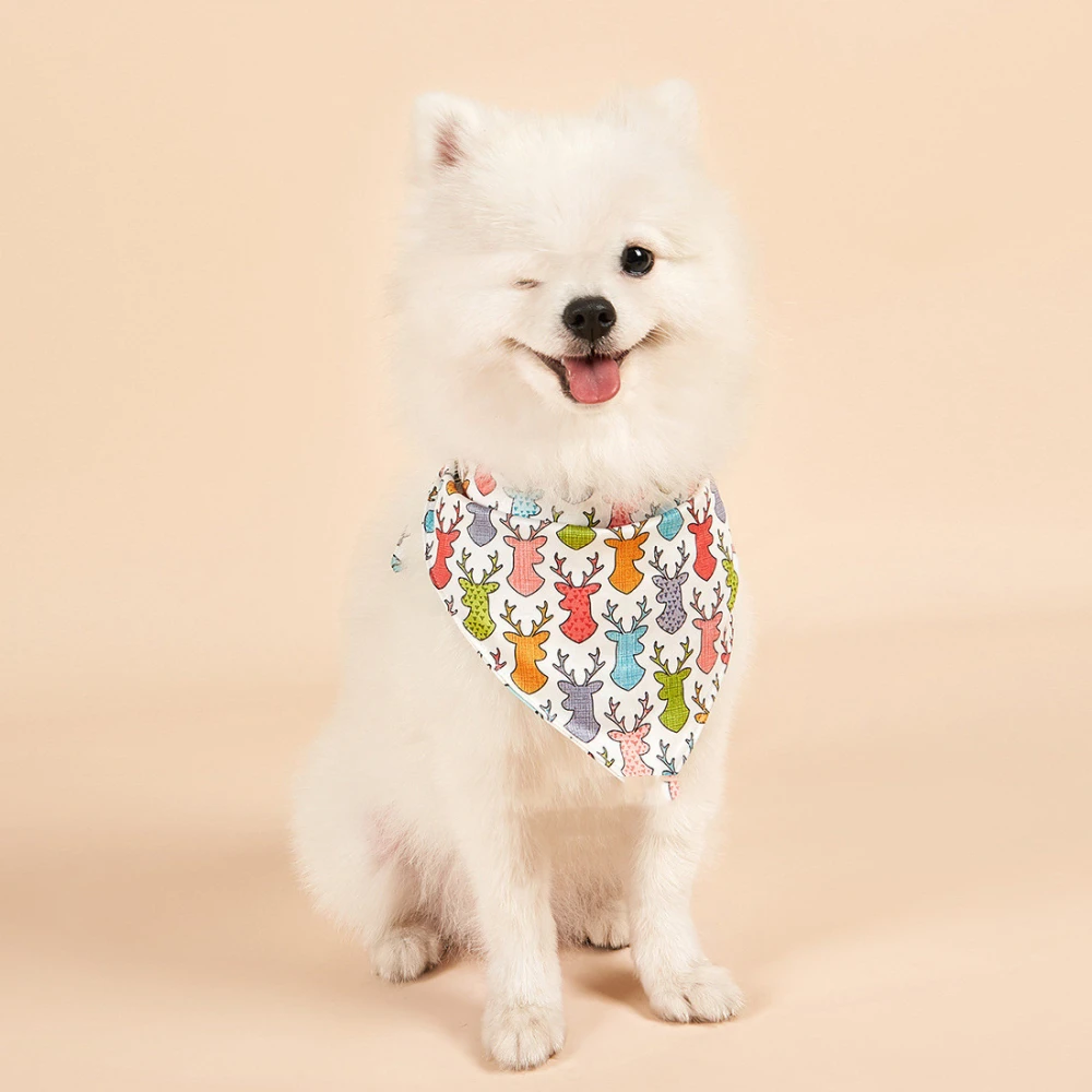 Dog Bib Cute Pet Saliva Towel Cat Triangle Scarf