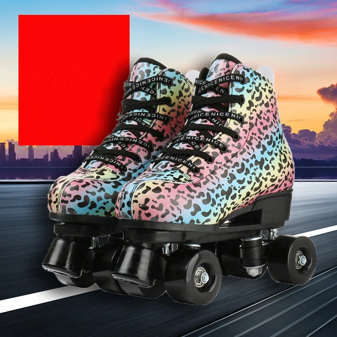 Adult Double-row Roller Skates Children's Four-wheel Roller Skates Night Flash