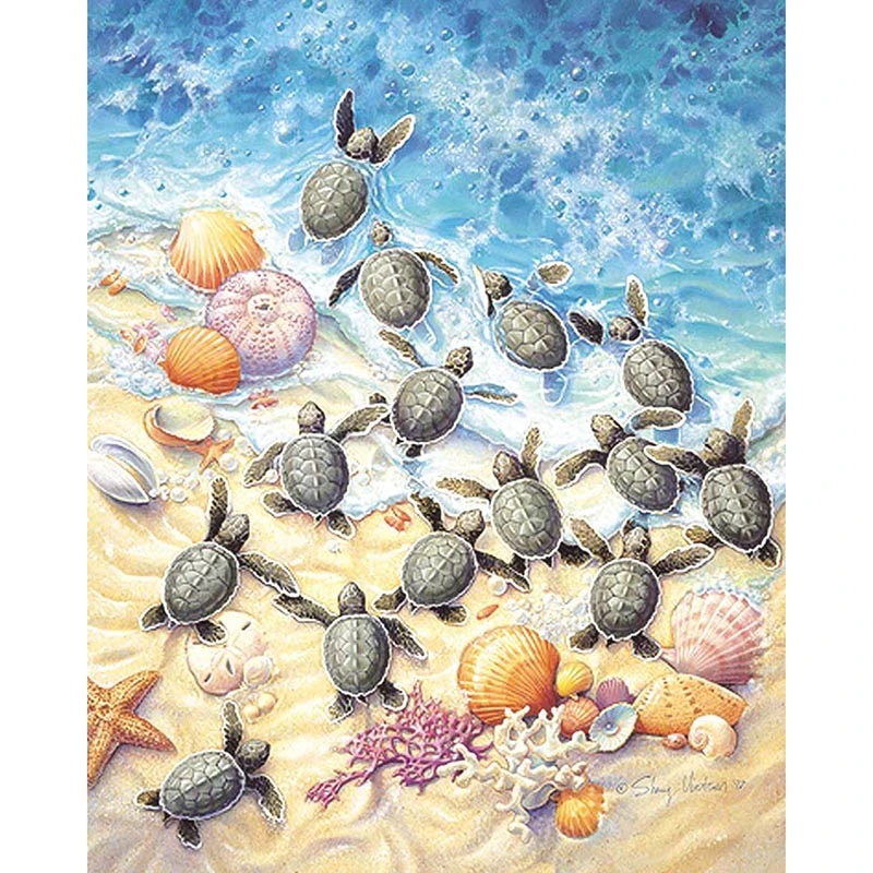 Full Diamond Sea Turtle Star Snail Sticker Diamond Cross Stitch