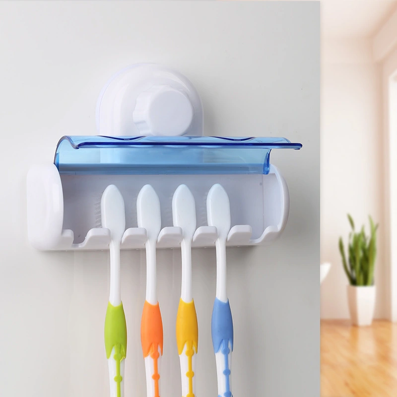 Suction-cup Bathroom Toothbrush Holder Set Adsorption Creative Six-suction Toothbrush Holder