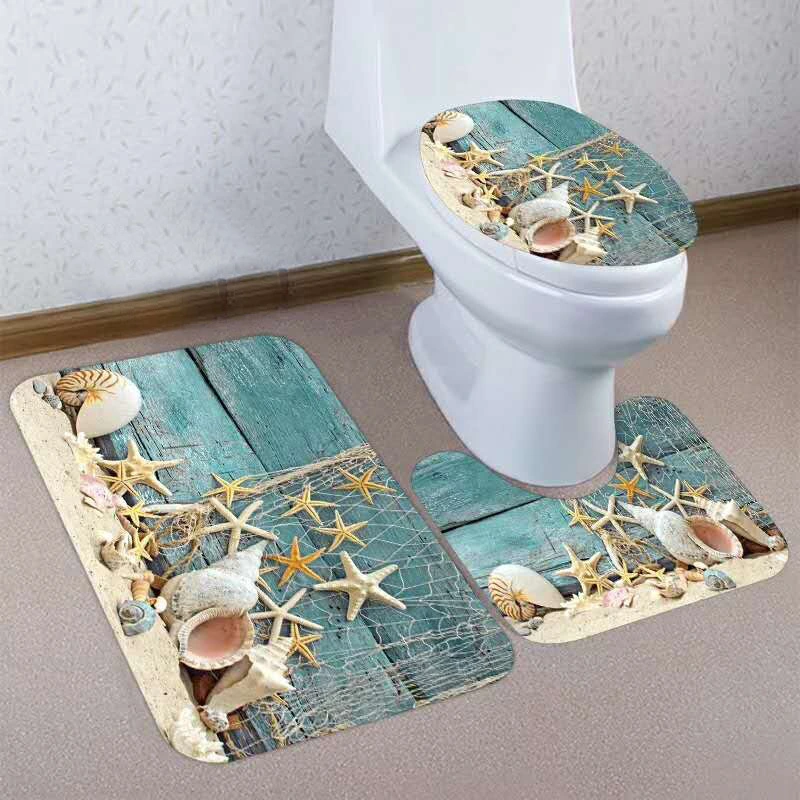 European Style Toilet Three-piece Bathroom Non-slip Mat
