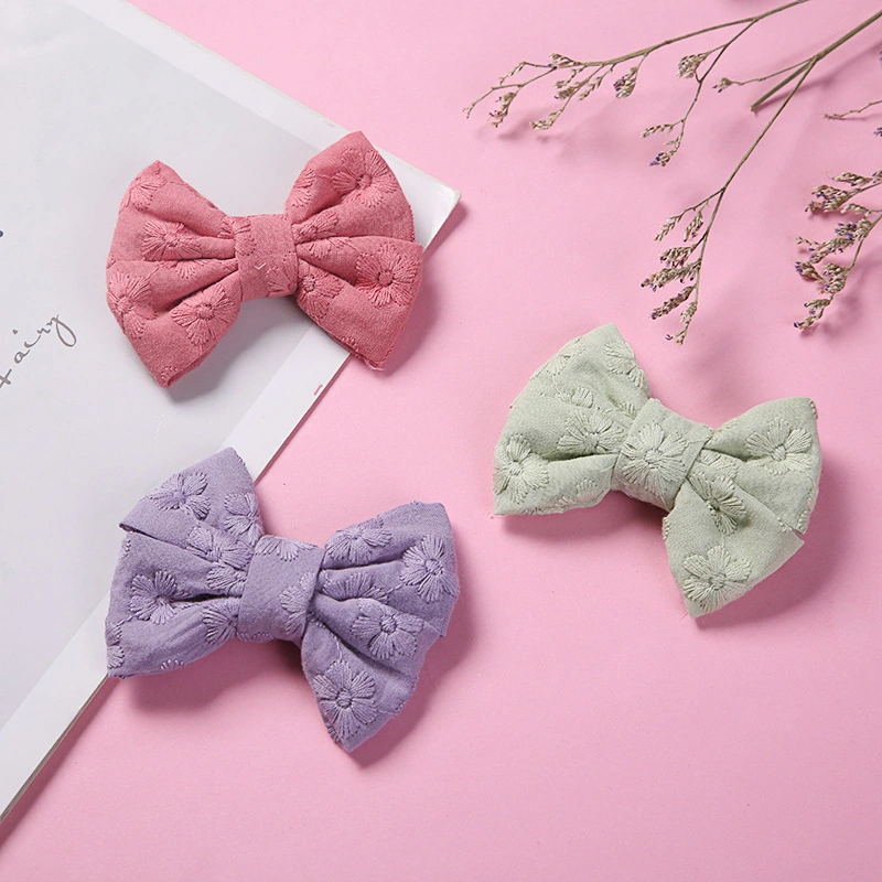 Flower Girl Cute Bow Tie Hairpin