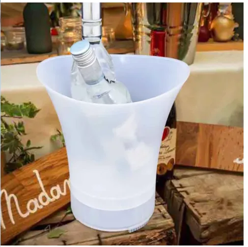 5L Bluetooth Speaker Ice Bucket, Drop-proof PP Plastic LED Bluetooth Ice Bucket