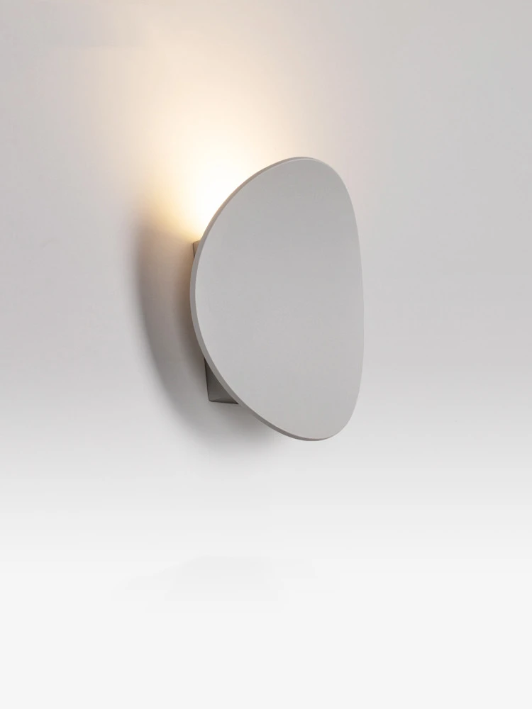 Wall Lamp LED Simple Round White Balcony Background Wall Lamp Bedroom Wall Lamp Decoration