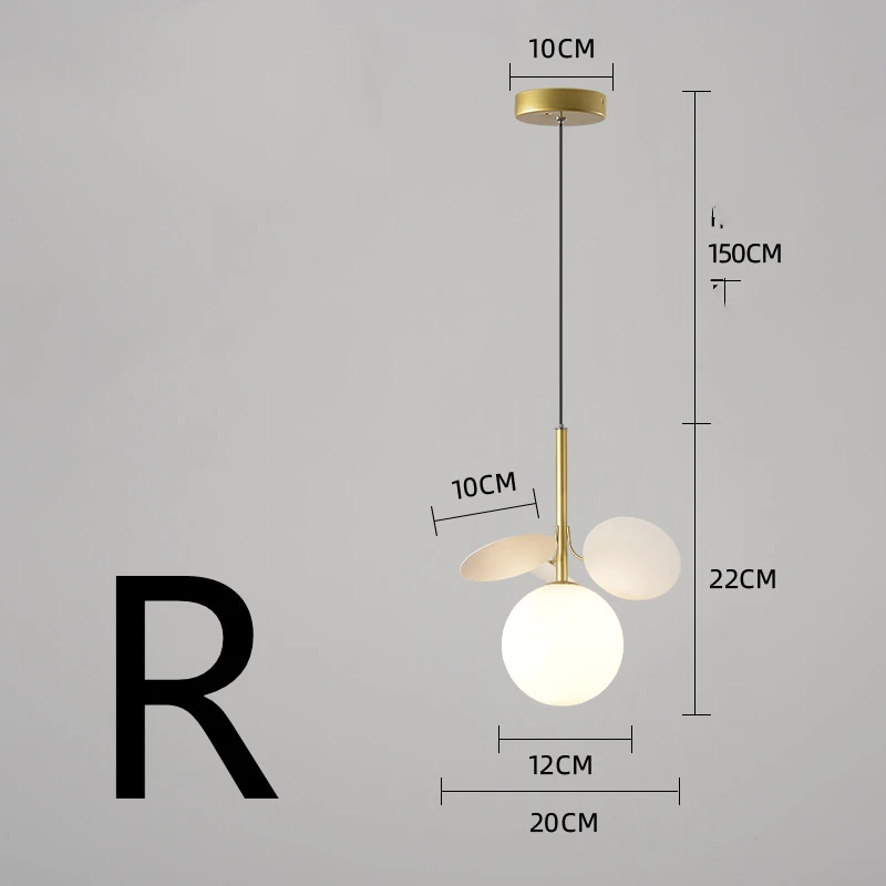 Nordic Bedside Small Chandelier Bar Art Three-head Dining Room Lamp