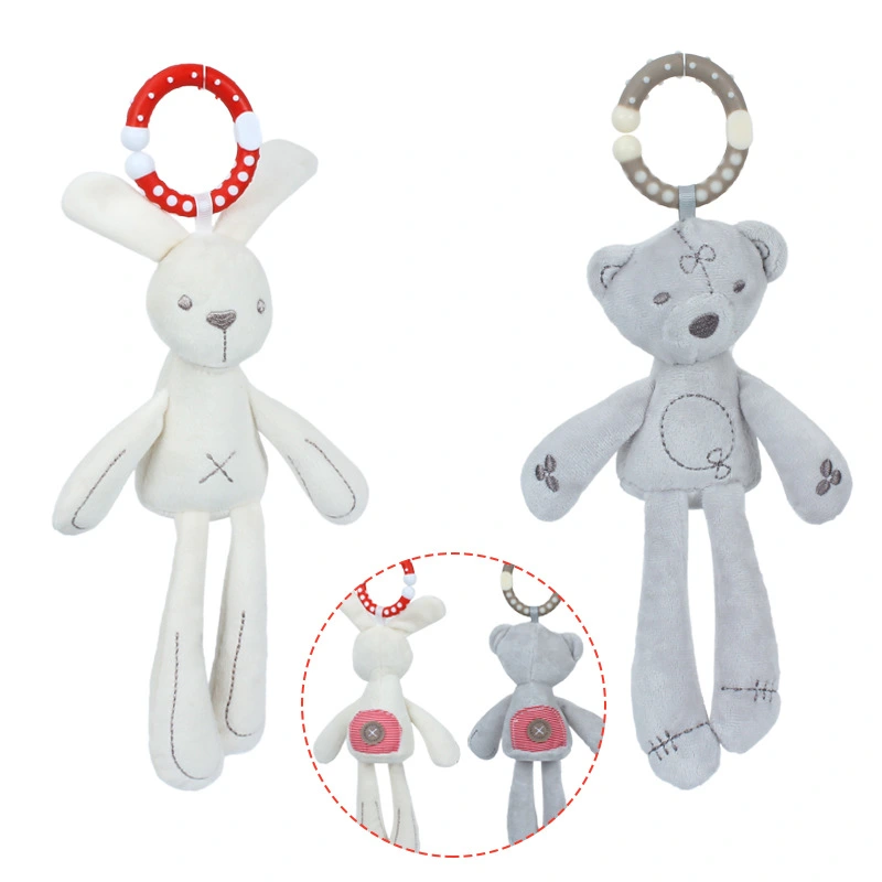 Bear And Rabbit Plush Rattle Toy
