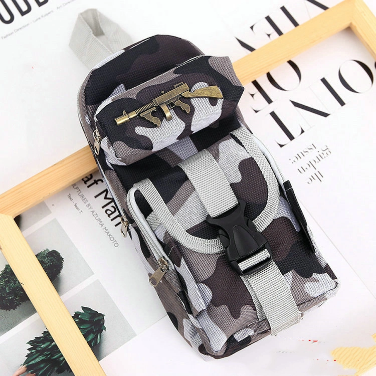 Army Fan Pencil Case Men's Canvas Pencil Case