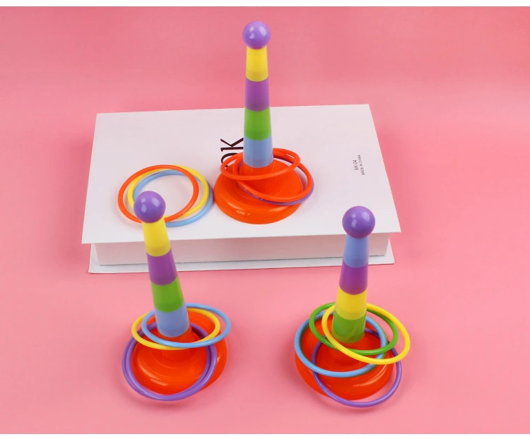 Jenga Ring Toys Small Parent-child Throwing Ring Stall Children's Decompression Toys