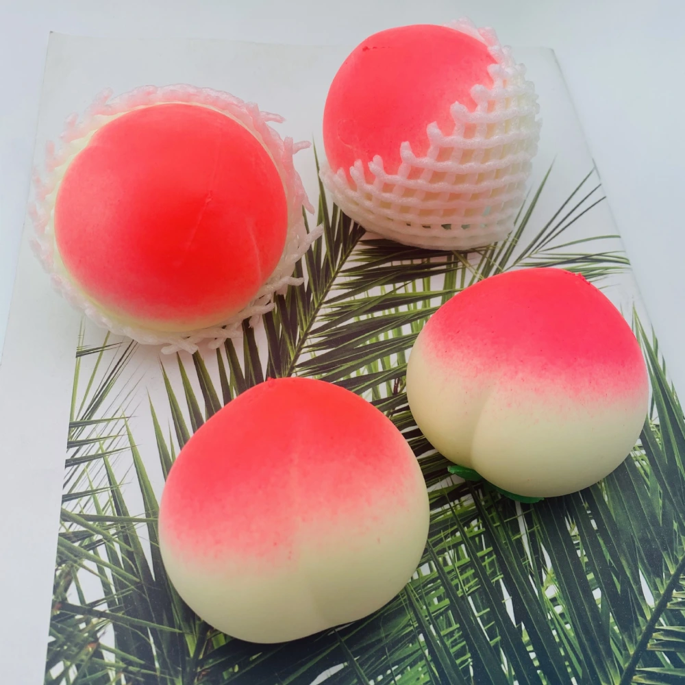 Soft Rubber Peach Vent Ball Fruit Squeeze Music