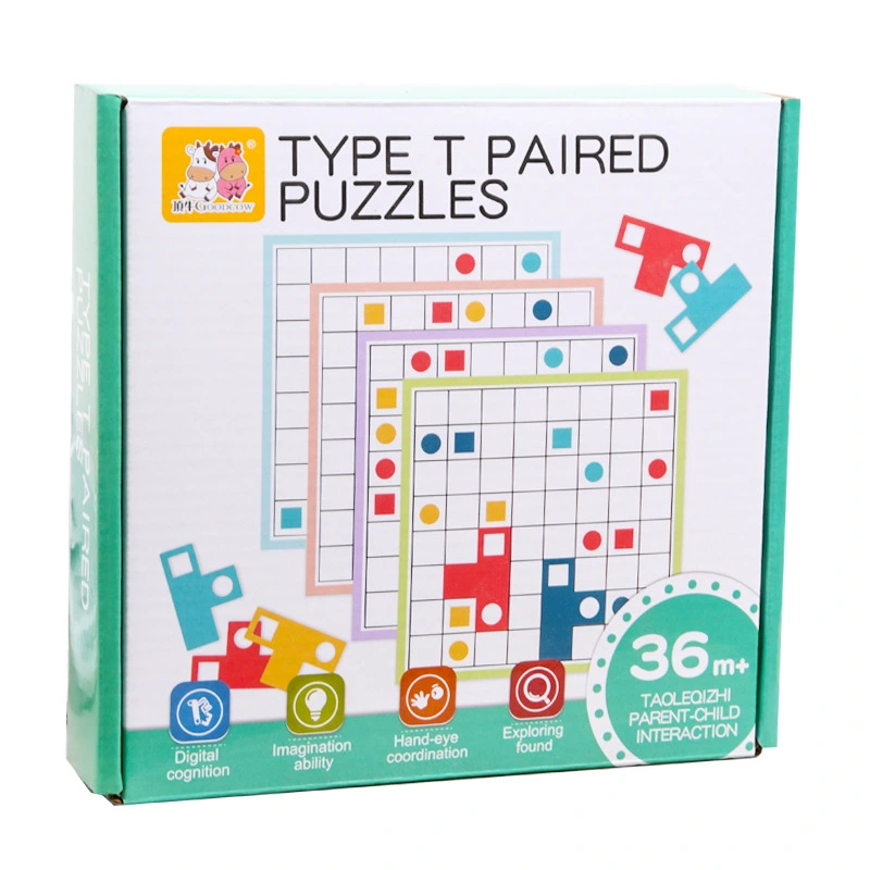 Wooden Matching Logical Thinking Training Tetris Puzzle Intelligence Development Toy