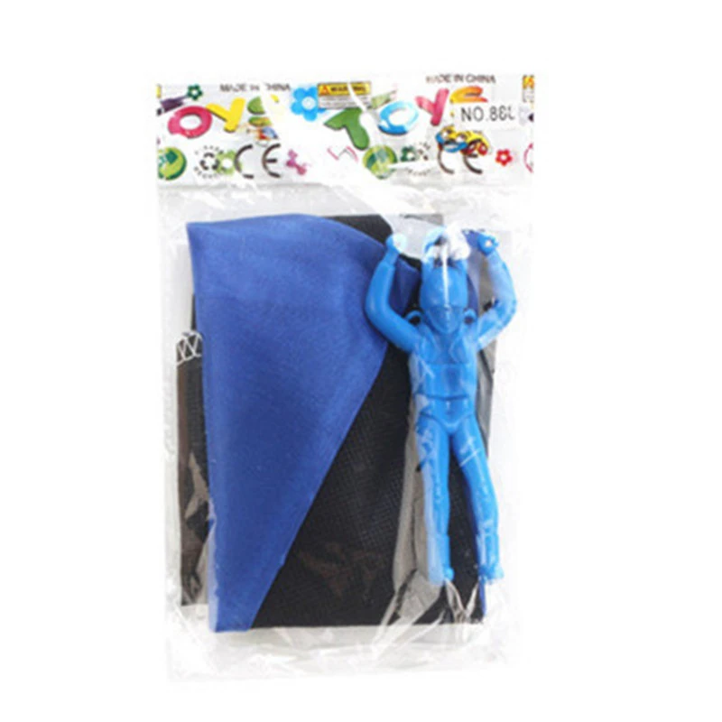 Children Throw Parachute Toy With Soldier Parachute