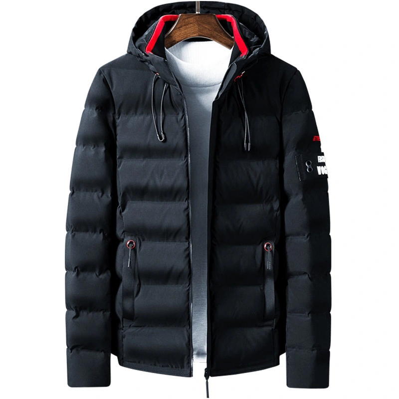 Winter Men's Jacket Cotton Padded Hooded