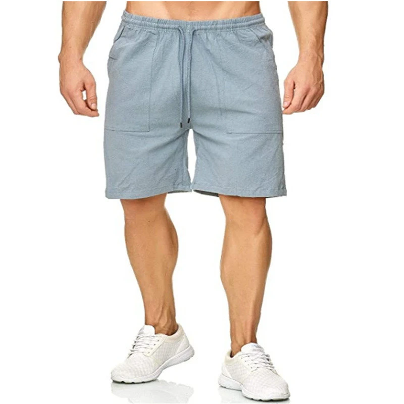 Men's Sports And Leisure Cotton And Linen Shorts Men