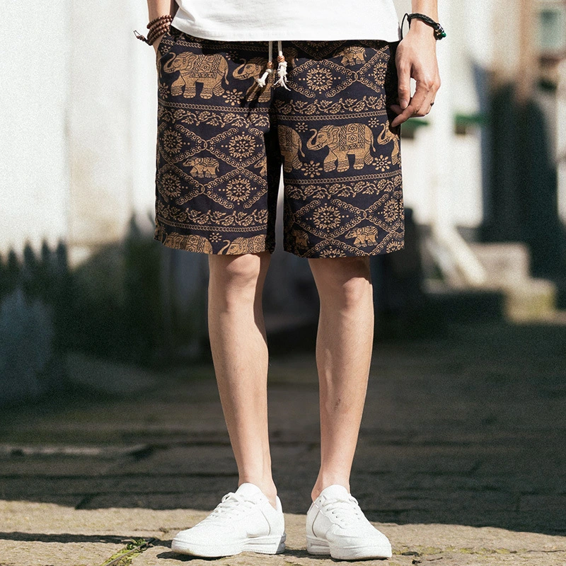 Youth Lace-up Shorts Straight Five-point Pants