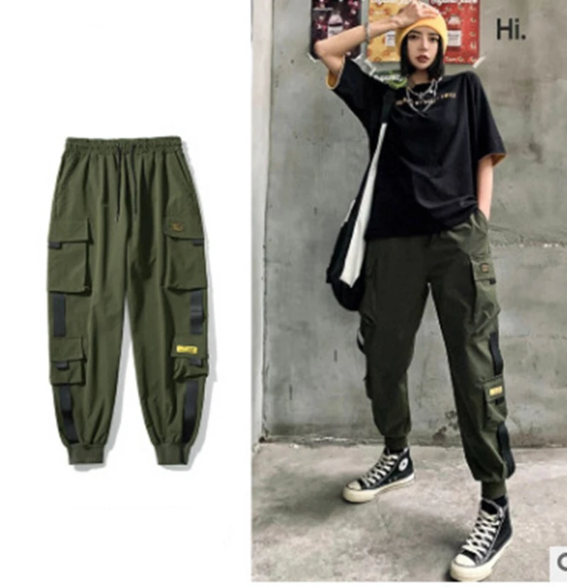 Thin Multi-pocket Overalls Men's Couple Loose