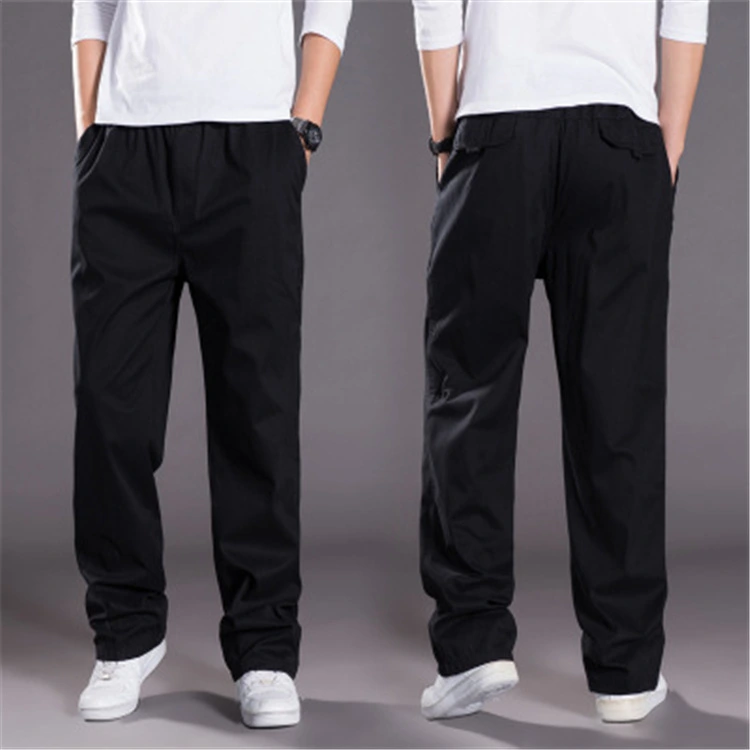 Summer New Style Men's Cotton Casual Pants Plus Size Overalls