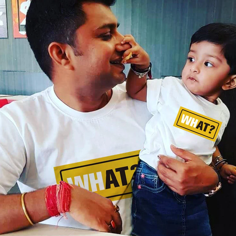 Short-Sleeved T-Shirt Parent-Child Wear Personalized Letter Printing