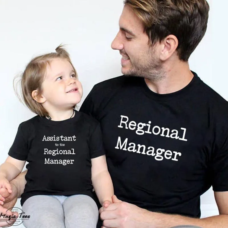 Short-Sleeved Alphabet Print Short-Sleeved Father And Son Father And Boy