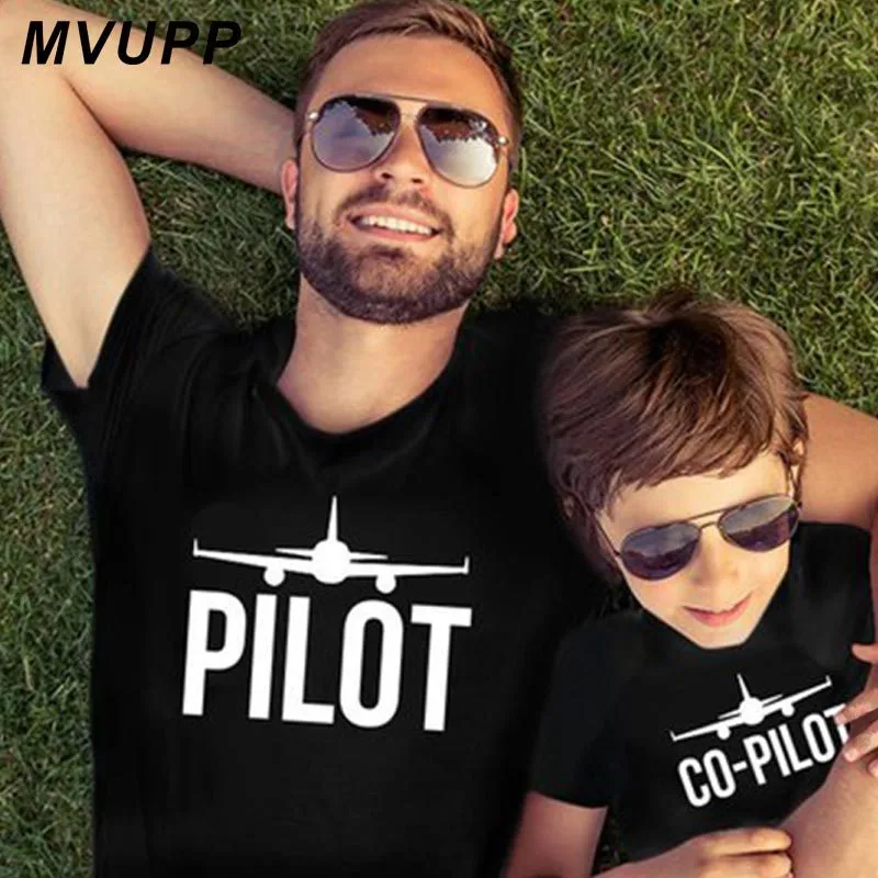 European And American Style Father And Son Print Short Sleeves