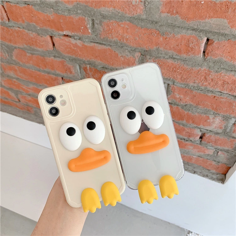 Three-dimensional Cartoon Duck All-inclusive Phone Case