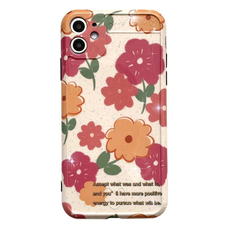 Compatible with Apple , Ins Wind Color Small Flower Phone Case