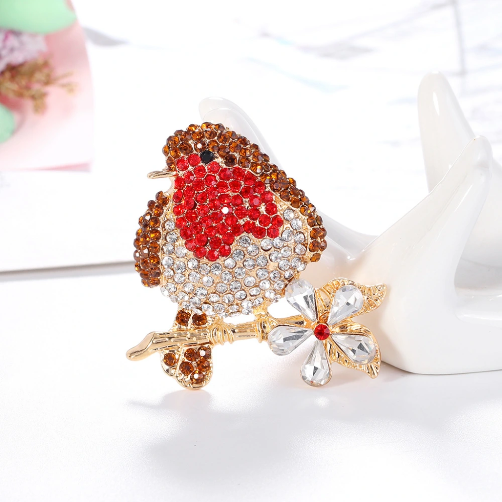 Fashion Alloy Bird Animal Brooch With Diamonds