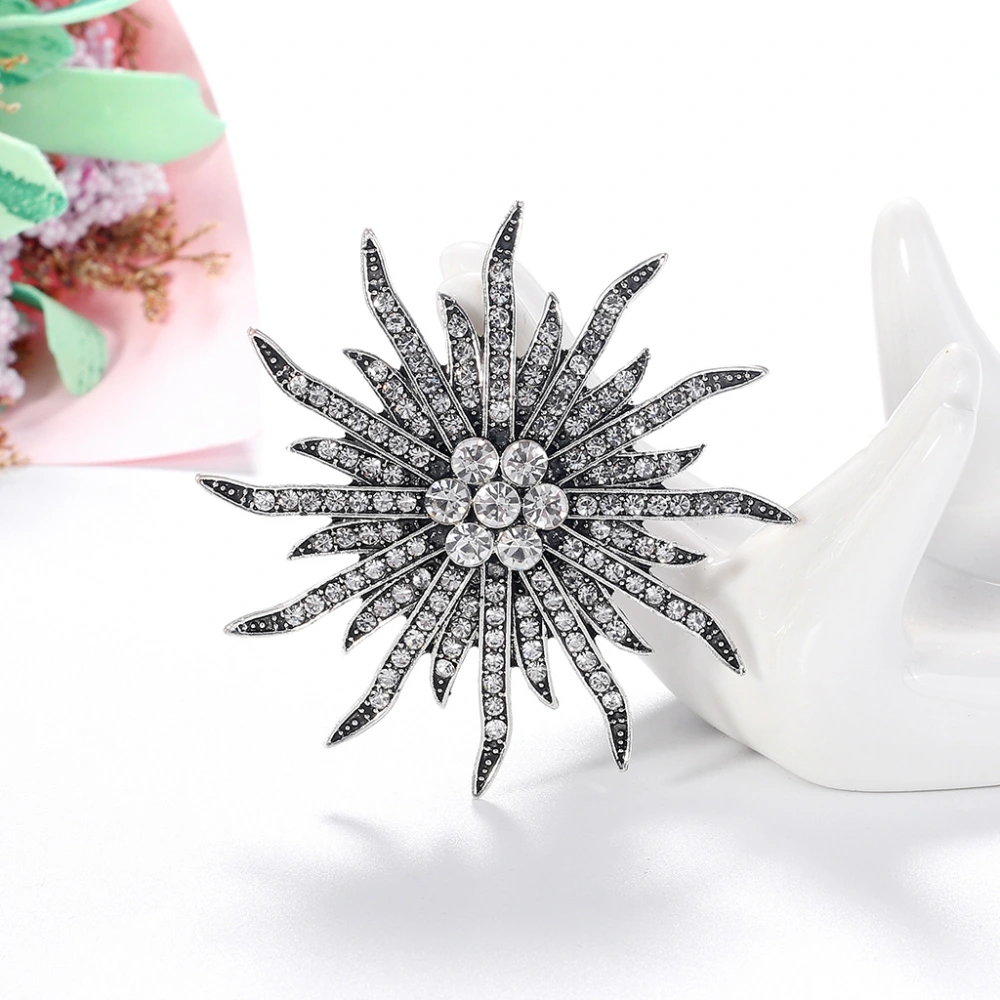 Fashion Alloy Full Diamond Flower Corsage