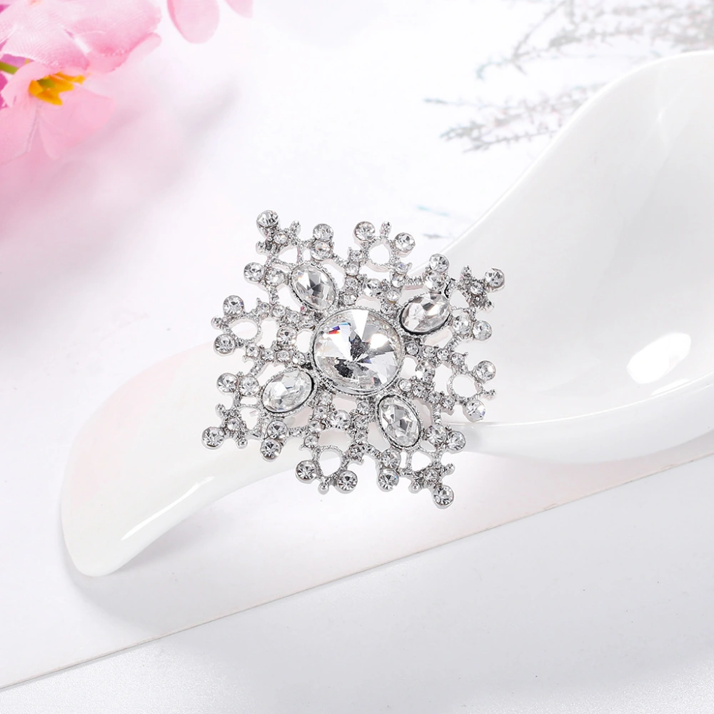 Fashion Alloy Square Brooch With Diamonds