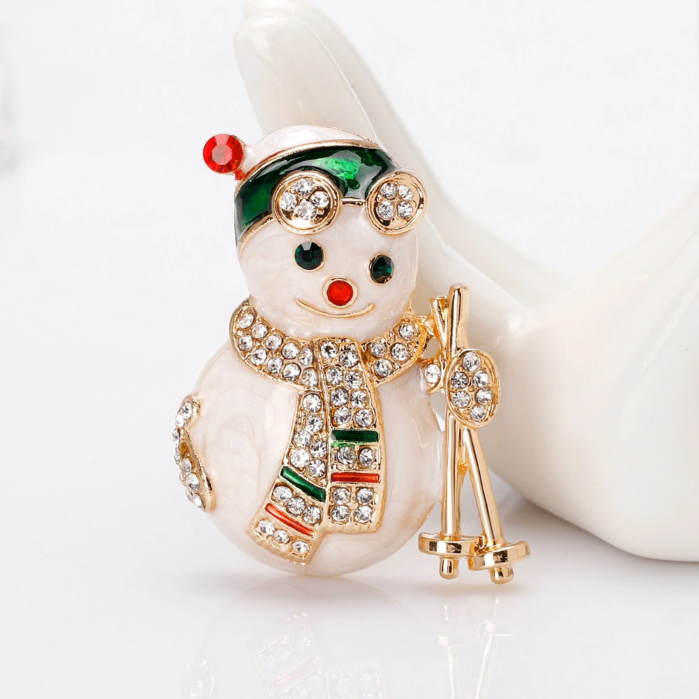 Fashion Cartoon Christmas Snowman Brooch