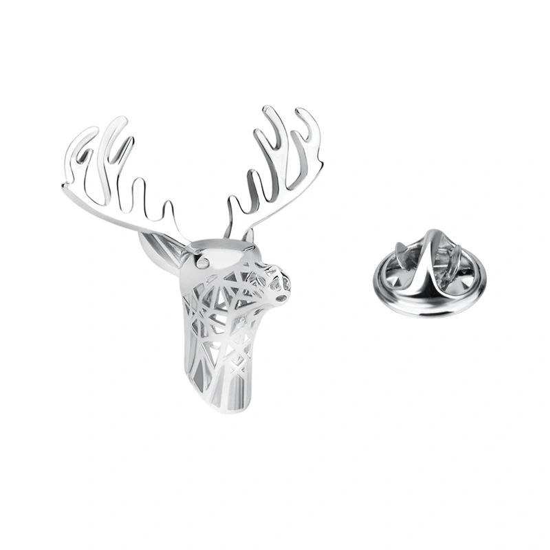 Christmas Auspicious Deer Head Brooch Ornament