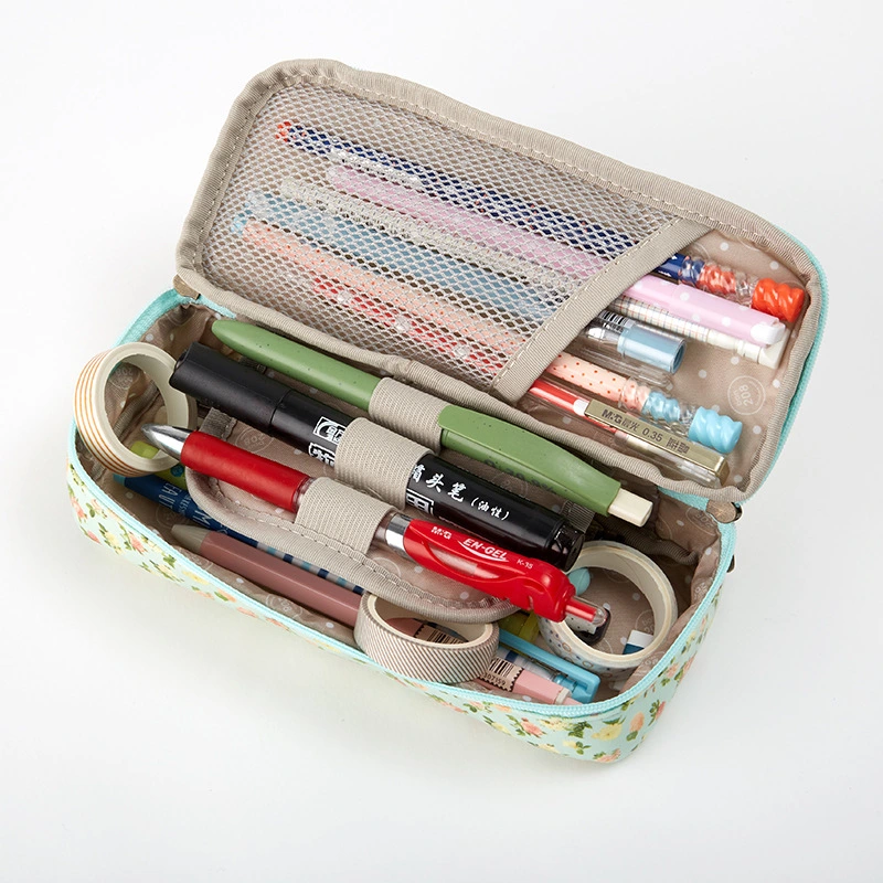Pastoral Floral Simple Multifunctional Student Stationery Pen Storage Bag
