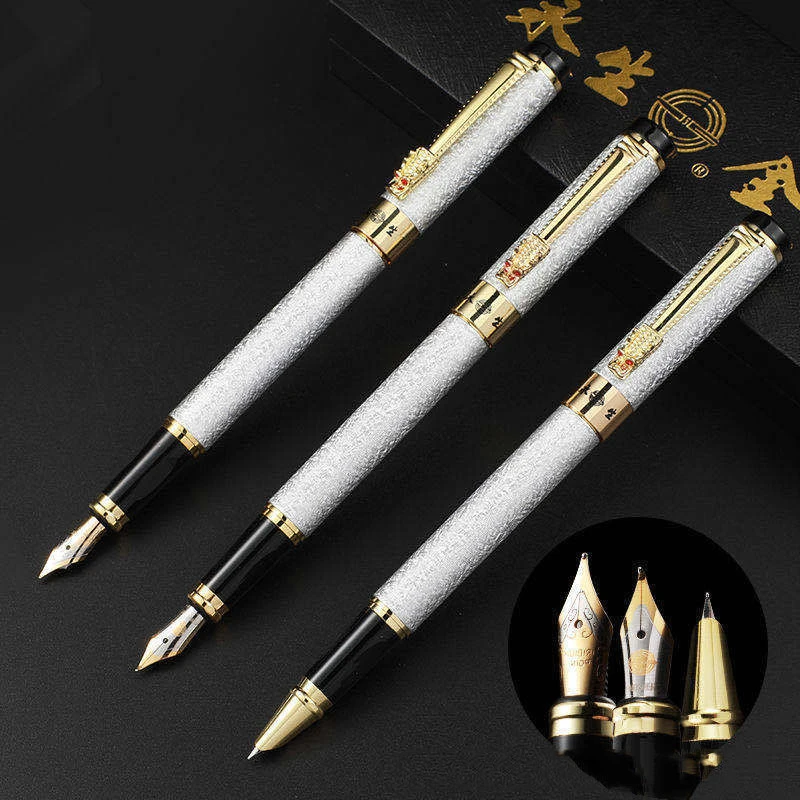 Immortal Fountain Pen Faucet Signature Pen Student Office Metal Iridium Nib