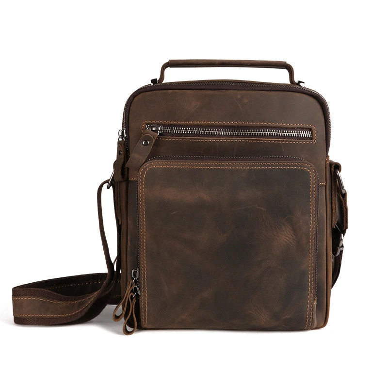 Casual Retro Large Capacity Leather Men's Bag