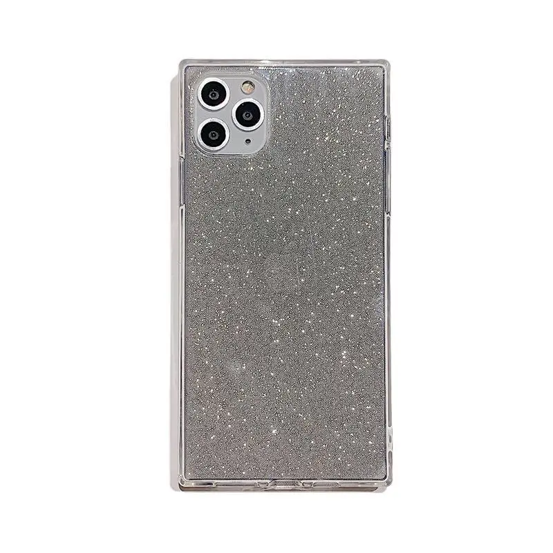 Glitter Square Fluorescent Silicone Phone Case