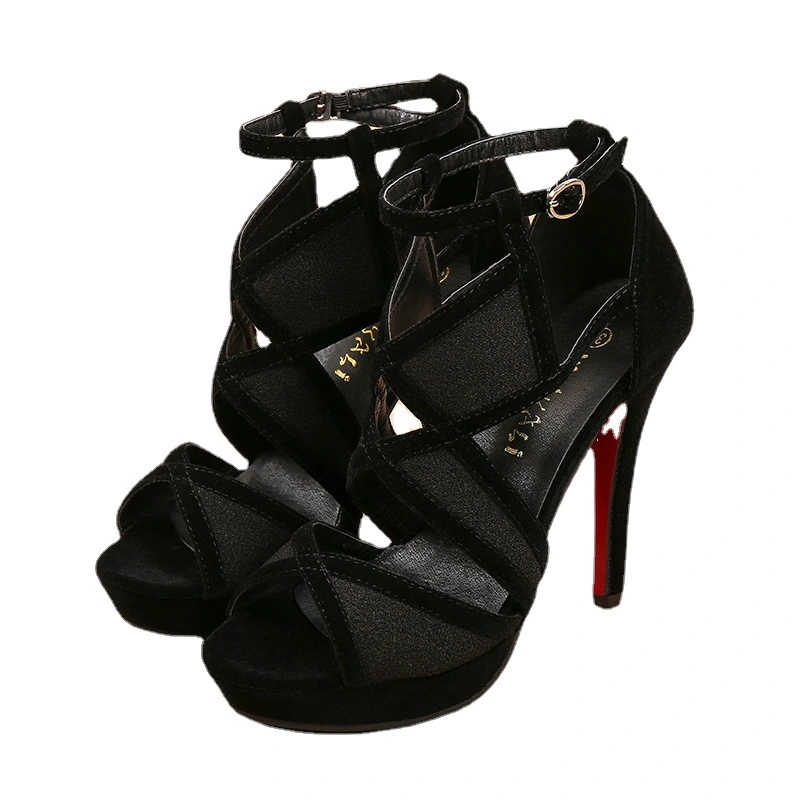 Stiletto Fish Mouth Buckle Korean Fashion High Heels