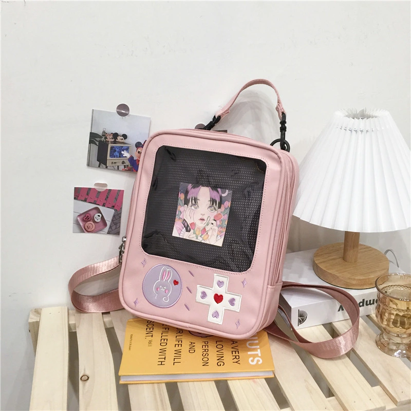 Japanese Harajuku Girl Transparent Backpack 3way Diagonal Handbag