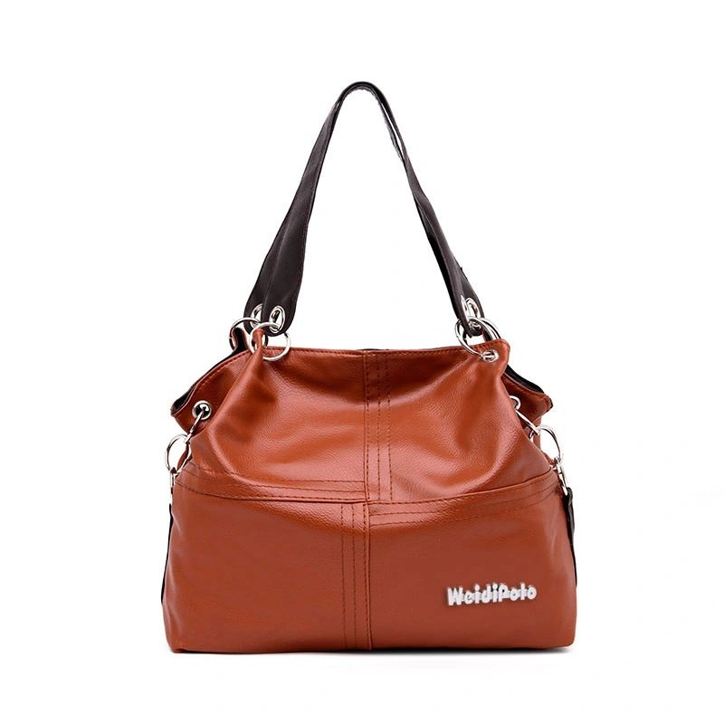 Women's Portable Fashion Stitching Messenger Shoulder Bag