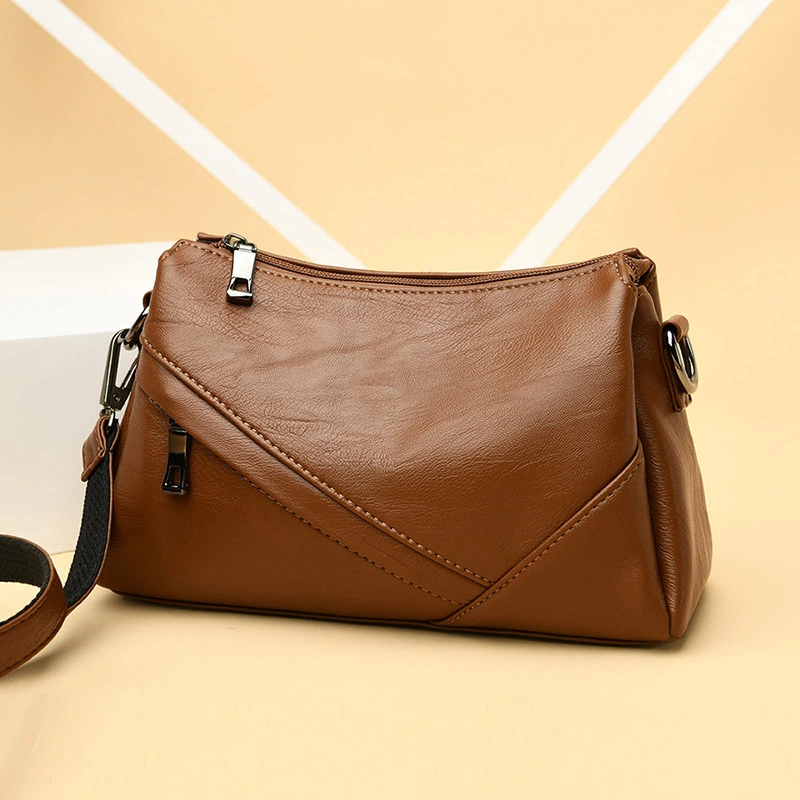 Three-layer Pocket Large-capacity Bag All-match Fashionable Diagonal Bag