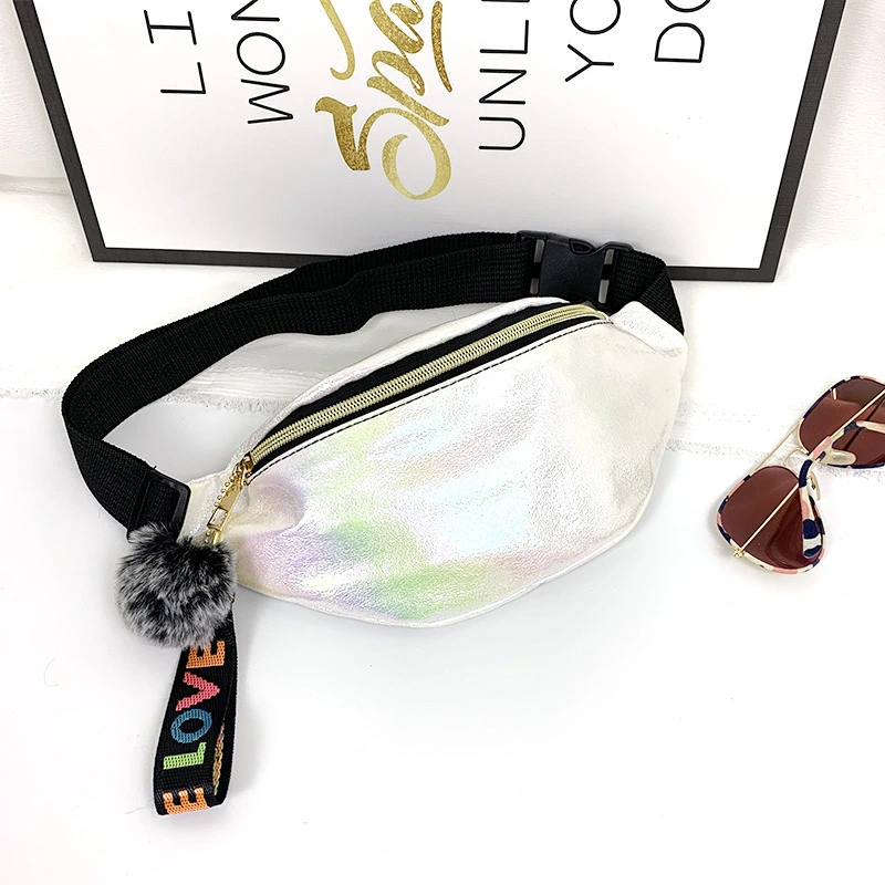 Cool Sequins Printing Waist Bag For Woman 2020 Fashion  Girls Shoulder Belt Bags Kids Waist Packs Glitter Phone Pouch